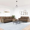 vidaXL Ensemble de canap&eacute;s 3 pcs avec repose-pied marron tissu
