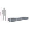 vidaXL Lit sur&eacute;lev&eacute; de jardin Acier galvanis&eacute; 320x80x45 cm Gris