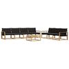 vidaXL Ensemble de canap&eacute;s d'ext&eacute;rieur 8 pcs Blanc et noir