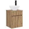 vidaXL Meuble de lavabo mural Ch&ecirc;ne artisanal 39 x 41 x 64,5 cm