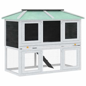 vidaXL Cage double pour animaux Bois