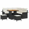 vidaXL Ensemble de canap&eacute; de jardin 8 pc Noir polyrotin