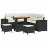 vidaXL Ensemble de canap&eacute; de jardin 8 pc Noir polyrotin