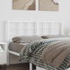 vidaXL T&ecirc;te de lit de remplacement m&eacute;tal blanc 135 cm