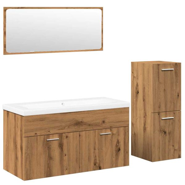 vidaXL Ensemble de meubles salle de bain 4 pcs bois d'ingénierie