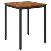 vidaXL Table de d&icirc;ner de jardin Naturel et noir 60 x 60,5 x 75 cm