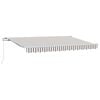 vidaXL Auvent R&eacute;tractable Gris clair et blanc 2,5 x 2 m tissu