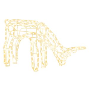 vidaXL Renne de No&euml;l Blanc chaud 73x31x45 cm