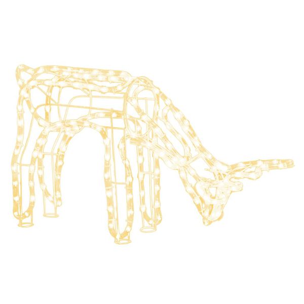 vidaXL Renne de No&euml;l Blanc chaud 73x31x45 cm