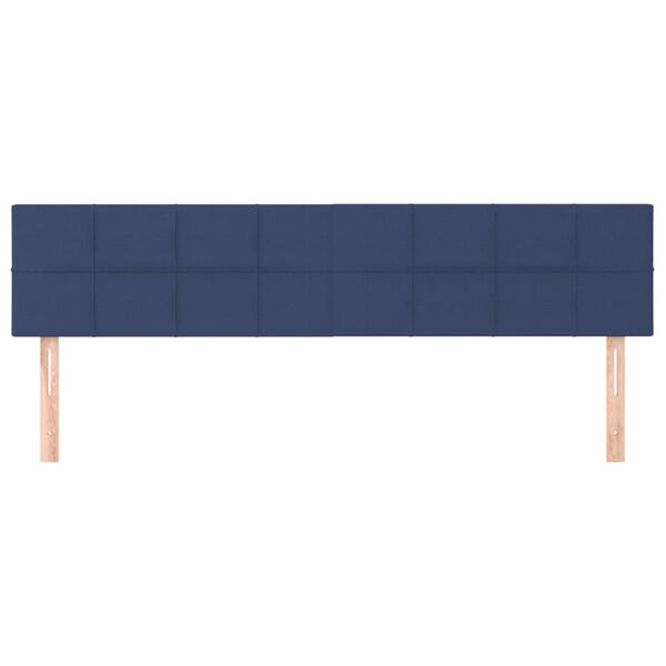vidaXL T&ecirc;tes de lit Bleu 180x5x78/88 cm Tissu
