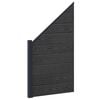 vidaXL Panneau de cl&ocirc;ture WPC et Aluminium Noir