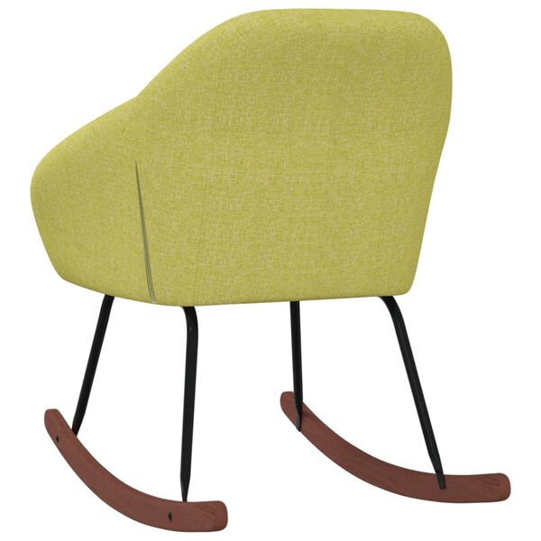 vidaXL Chaise &agrave; bascule Vert Tissu