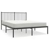 vidaXL Cadre de lit m&eacute;tal sans matelas avec t&ecirc;te de lit noir 140x190cm