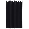 vidaXL Rideaux occultants avec anneaux 2 pcs Noir 175 x 140 cm