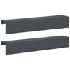 vidaXL Profil&eacute; de recouvrement de jardin 2 pc 100 x 20 x 15 cm Acier