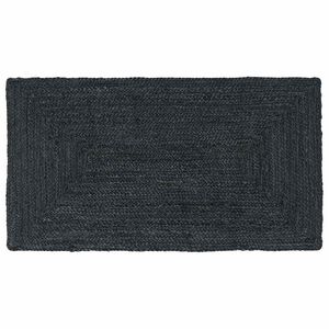 vidaXL Tapis de surface Rectangulaire Gris fonc&eacute; 60 x 110 cm Jute