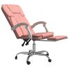 vidaXL Fauteuil inclinable de bureau Rose Similicuir