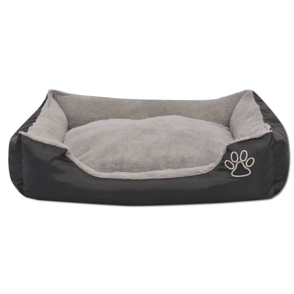 vidaXL Lit pour chiens avec coussin rembourré Taille M Noir