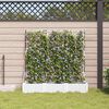 vidaXL Cache-pot de jardin 3 pcs Blanc 120 x 40 x 125,5 cm Acier