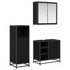 vidaXL Ensemble de mobilier de salle de bain 3 pcs Ch&ecirc;ne noir