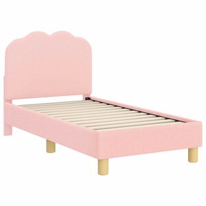 vidaXL Cadre de lit pour tout-petit avec t&ecirc;te de lit Rose 70 x 140 cm
