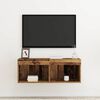 vidaXL Ensemble meuble TV avec LED Bois ancien 80 x 30 x 30 cm