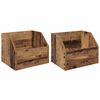 vidaXL Bo&icirc;te d'albums vinyles 2 pc Bois ancien 38 x 30 x 29 cm