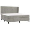 vidaXL Sommier &agrave; lattes de lit et matelas Gris clair 160x200cm Velours