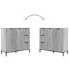vidaXL Buffet Gris Sonoma 89,5 x 33 x 82 cm Bois d'ing&eacute;nierie