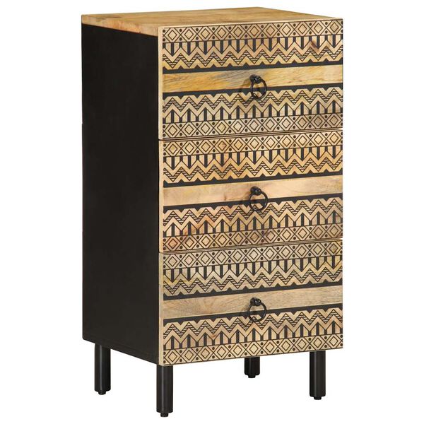 vidaXL Buffet 40x33,5x75 cm bois de manguier brut massif