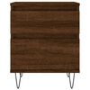 vidaXL Tables de chevet 2 pcs chêne marron 40x35x50 cm bois ingénierie