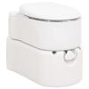 vidaXL Toilette de camping int&eacute;gr&eacute;e blanc 24+17 L PEHD et acier