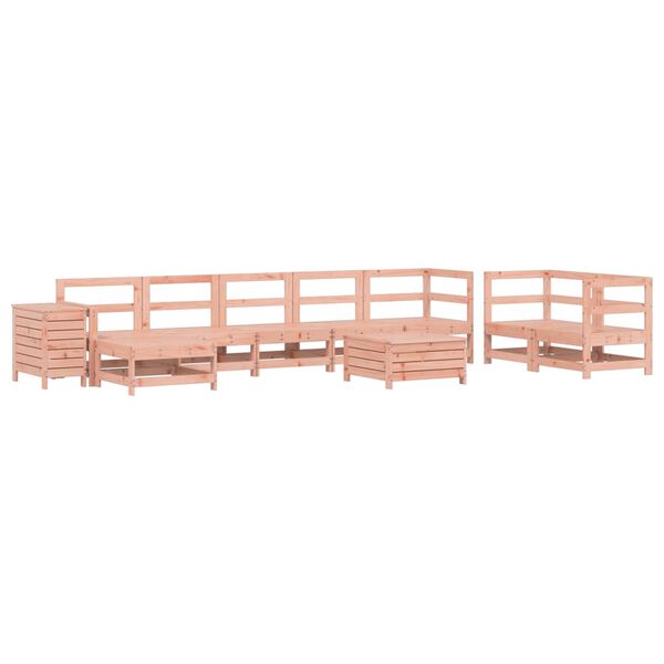vidaXL Salon de jardin 10 pcs bois massif sapin de douglas