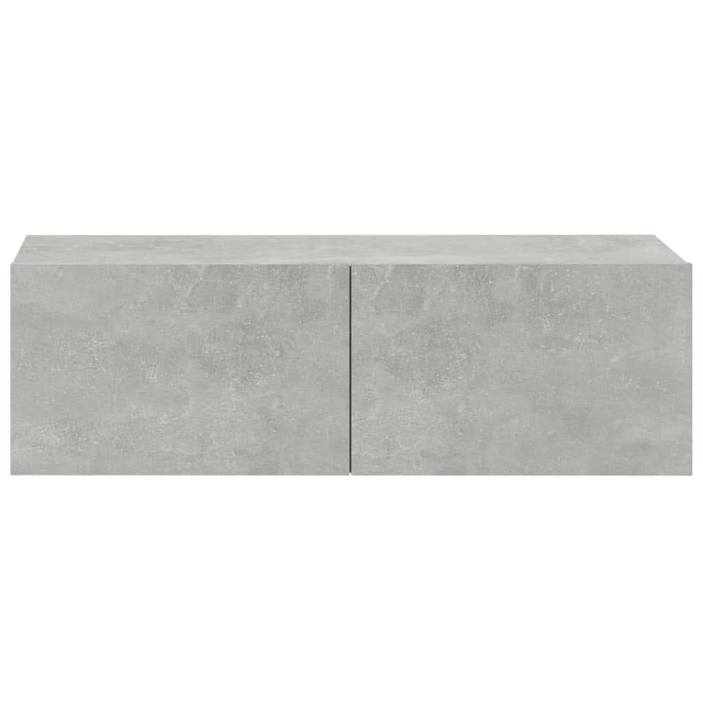 vidaXL Meubles TV 2 pcs Gris béton 100x30x30 cm Bois d'ingénierie