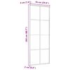 vidaXL Porte coulissante Aluminium et verre ESG 76x205 cm Noir