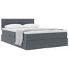 vidaXL Lit de Rangement avec matelas Gris fonc&eacute; 140 x 190 cm Velours
