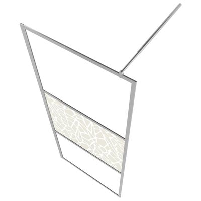 vidaXL Paroi de douche à l'italienne à verre ESG pierre 100x195 cm