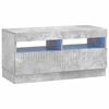 vidaXL Meuble TV LED Gris b&eacute;ton Bois d'ing&eacute;nierie