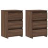 vidaXL Tables de chevet 2pcs Ch&ecirc;ne marron 40x35x62,5cm Bois ing&eacute;nierie