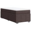 vidaXL Sommier &agrave; lattes de lit avec matelas Marron fonc&eacute; 90x200 cm