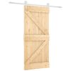 vidaXL Porte coulissante Naturel et Blanc 95 x 210 cm