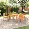 vidaXL Ensemble de salle &agrave; manger pour jardin 5 pcs Marron