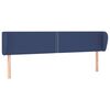 vidaXL T&ecirc;te de lit avec oreilles Bleu 203x23x78/88 cm Tissu