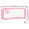 vidaXL Barri&egrave;re de s&eacute;curit&eacute; de lit d'enfant Rose 160x25 cm Tissu
