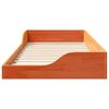 vidaXL Cadre de lit Brun cire 100 x 200 cm Pin massif