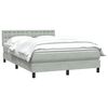 vidaXL Sommier &agrave; lattes de lit et matelas gris clair 140x220cm velours