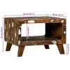 vidaXL Table basse 50 x 50 x 35 cm bois de récupération massif