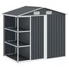 vidaXL Abri de jardin avec &eacute;tag&egrave;re Anthracite 205x130x183 cm Fer