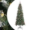 vidaXL Sapin de No&euml;l artificiel Vert 240 cm PVC, plastique et acier