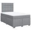 vidaXL Sommier &agrave; lattes de lit et matelas gris clair 120x190 cm tissu